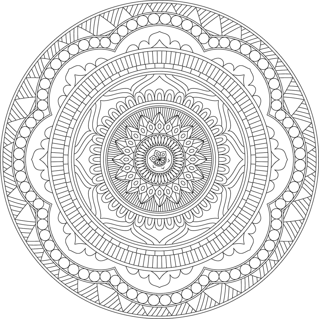 Stress Relief Coloring Printable Young Adult Coloring Book Printable 8 5 X 11 PDF Mandala Coloring Pages Anti Stress Colouring Pages Etsy
