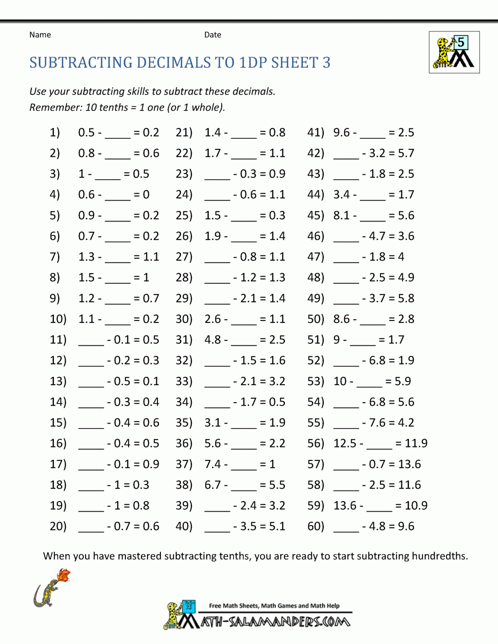 adding and subtracting decimals worksheet adding and subtracting decimals worksheet