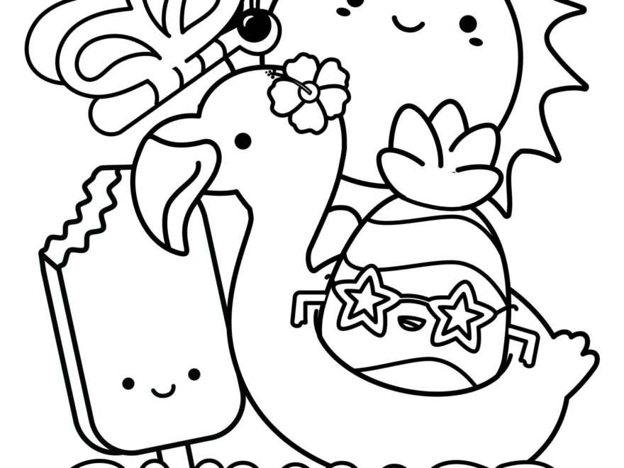 Summer Coloring Pages 10 Free Printable PDF Downloads Cute Coloring Pages For Kids
