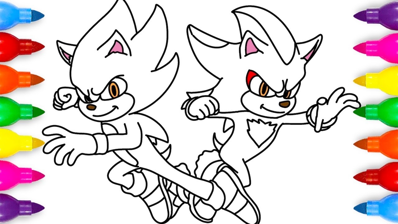 shadow and sonic coloring pages
