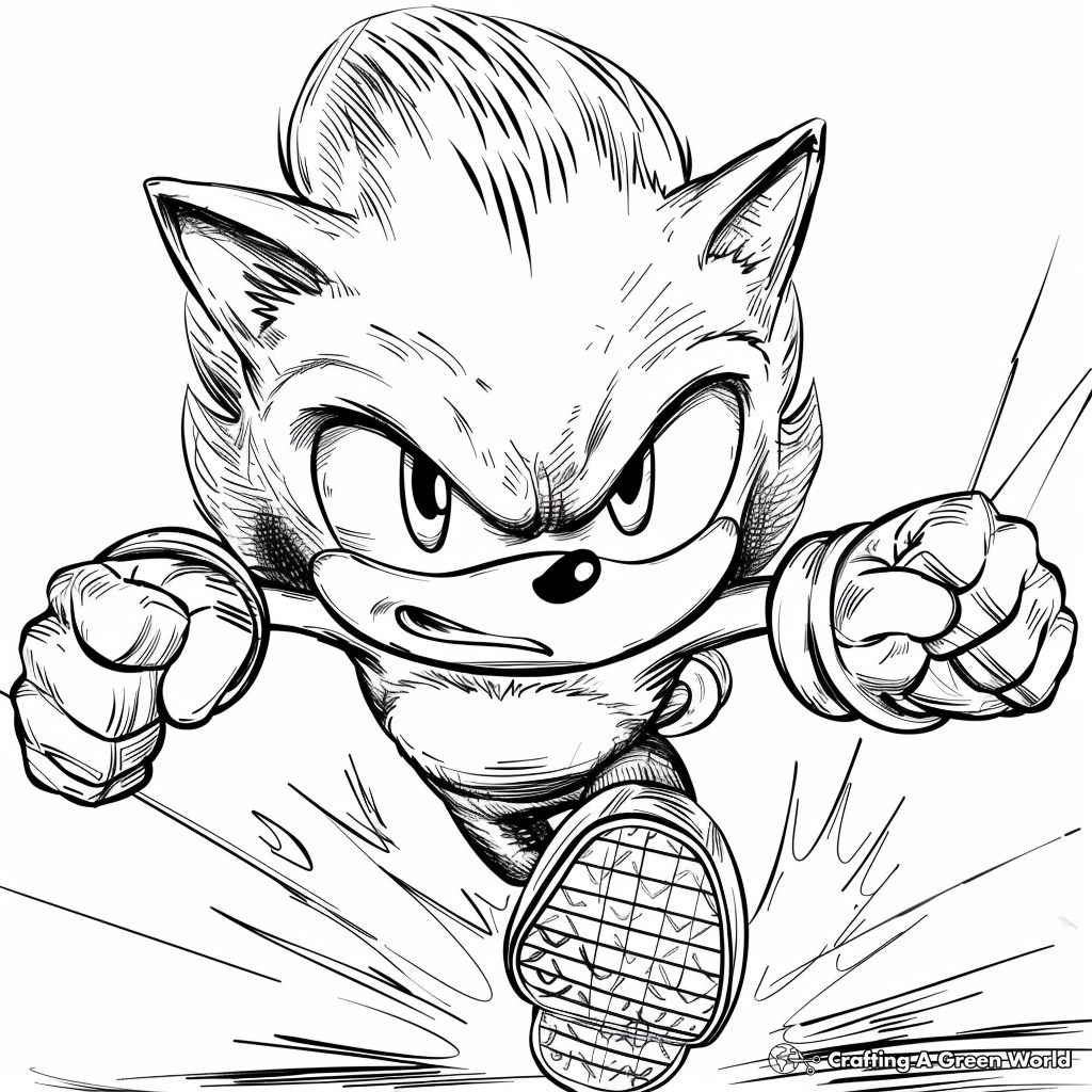 free printable sonic coloring pages