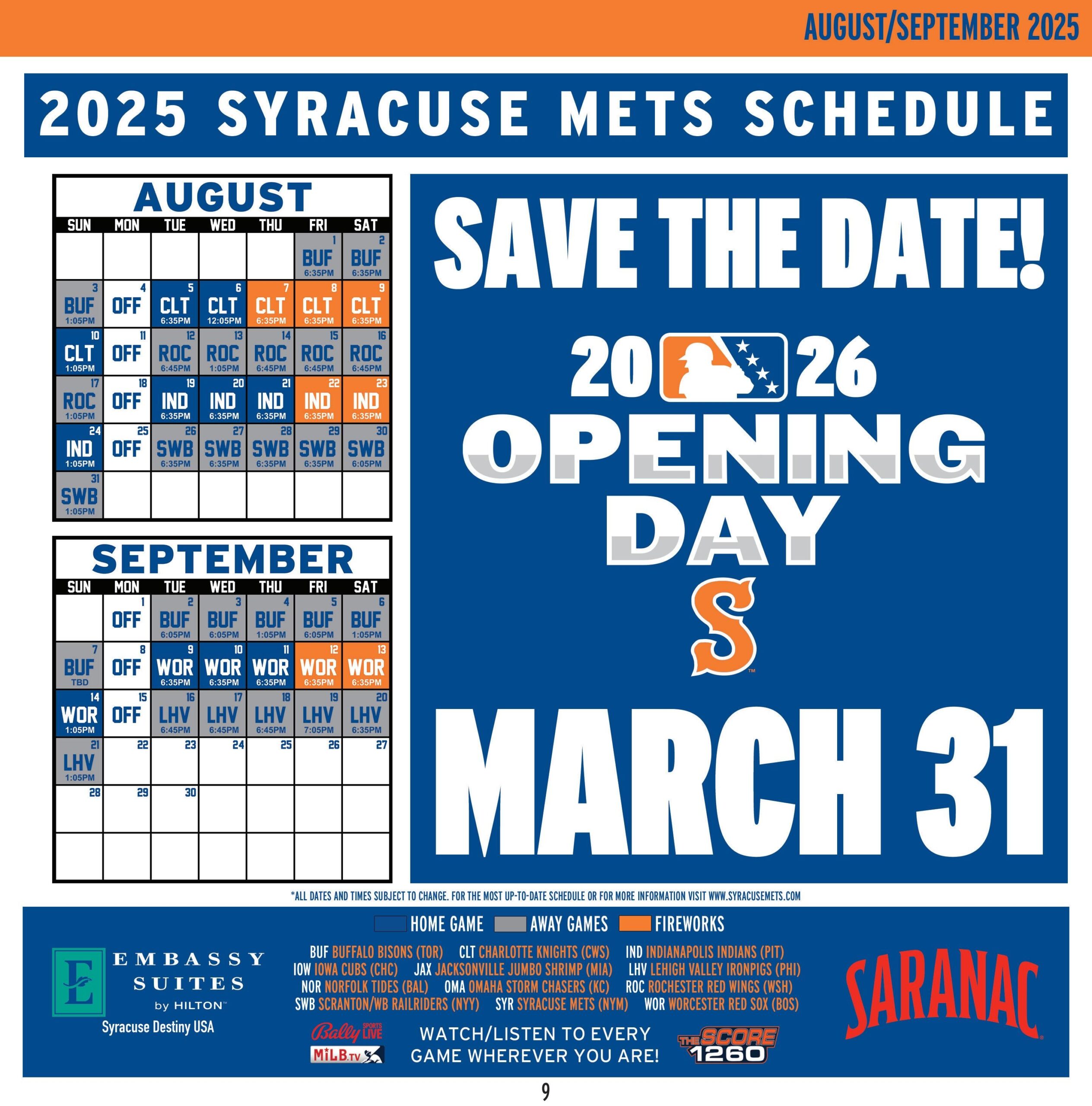 Syracuse Mets Program Mets Syracuse Mets Program Mets