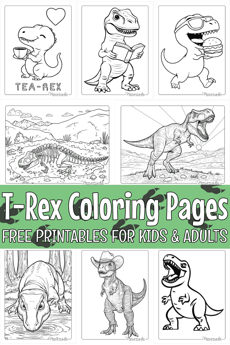 T Rex Coloring Page Free PDF Printables T Rex Coloring Page Free PDF Printables