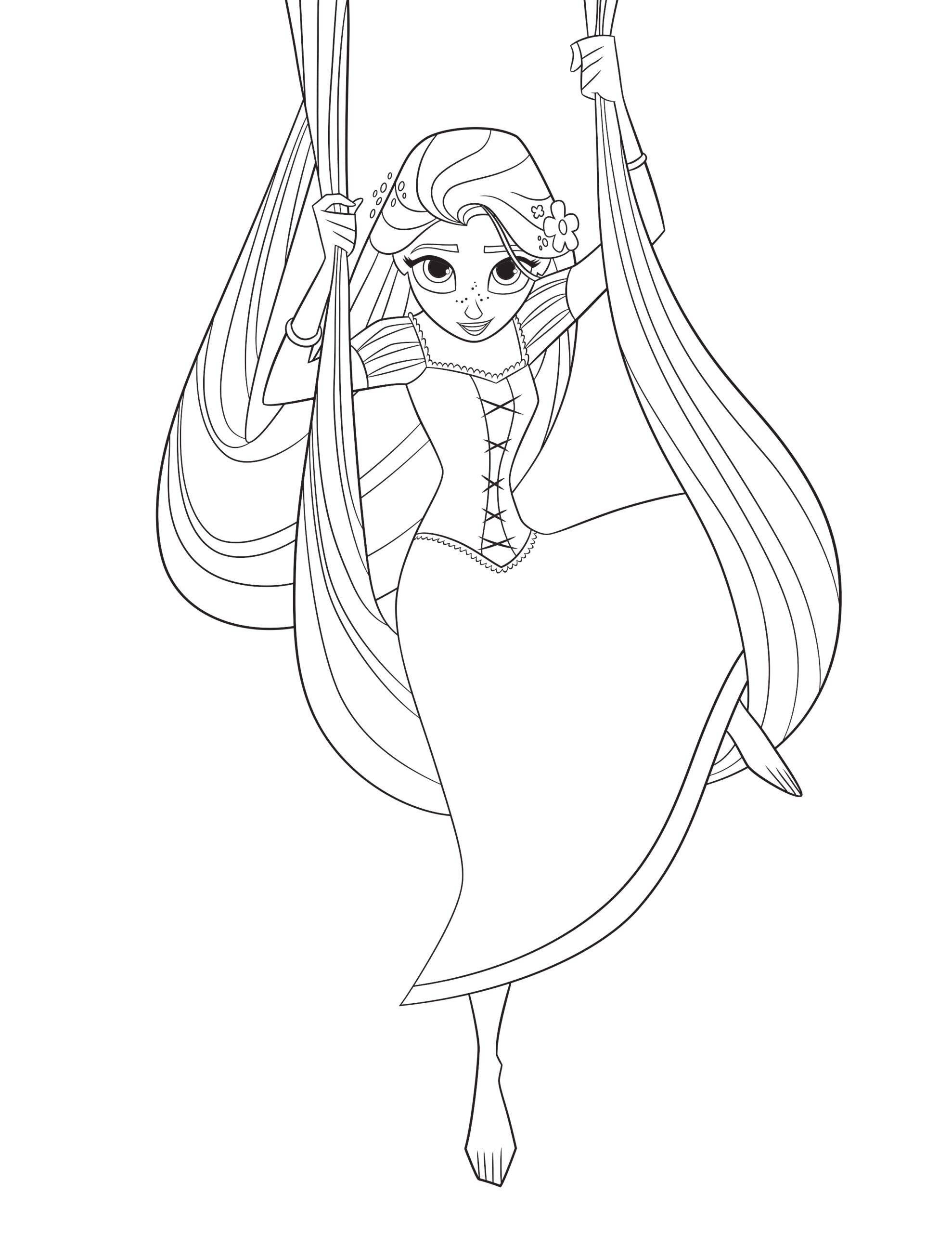 coloring pages of rapunzel
