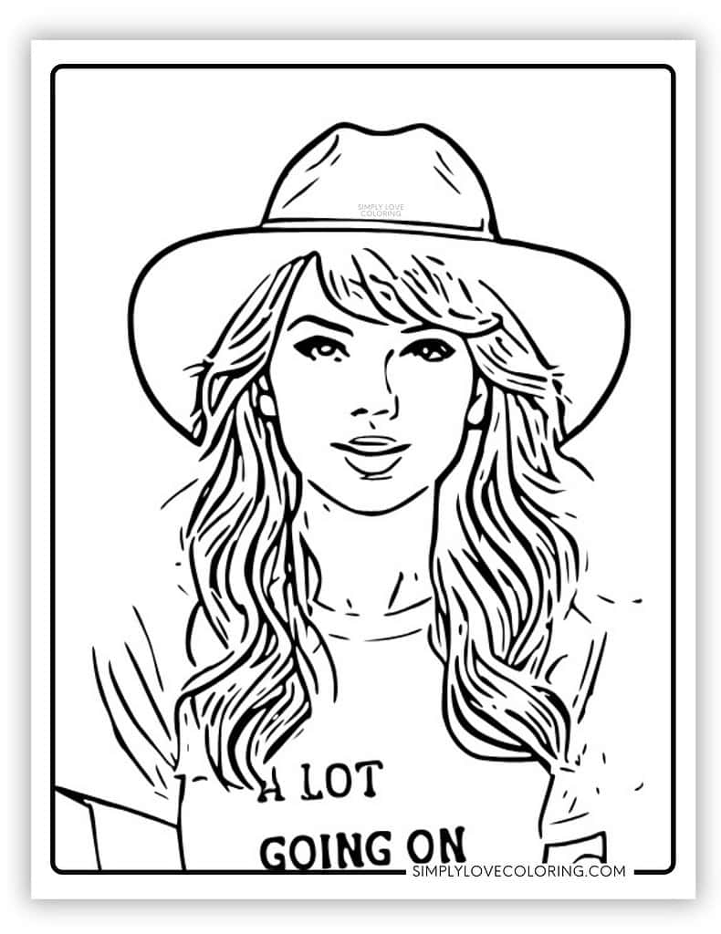 printable taylor swift coloring pages