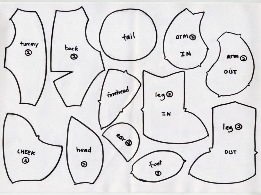 Teddy Bear Sewing Pattern 10 Free PDF Printables Printablee