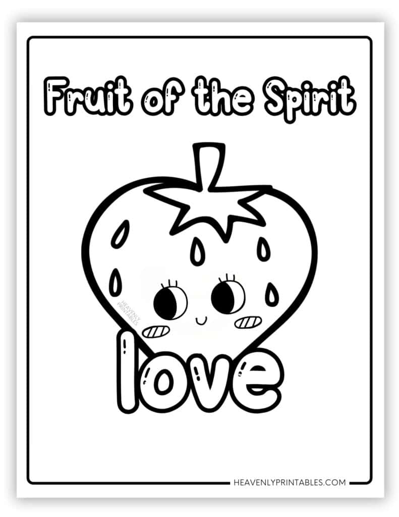 fruit of the spirit coloring page