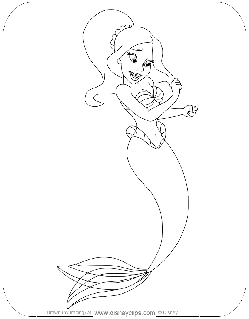 printable coloring pages ariel