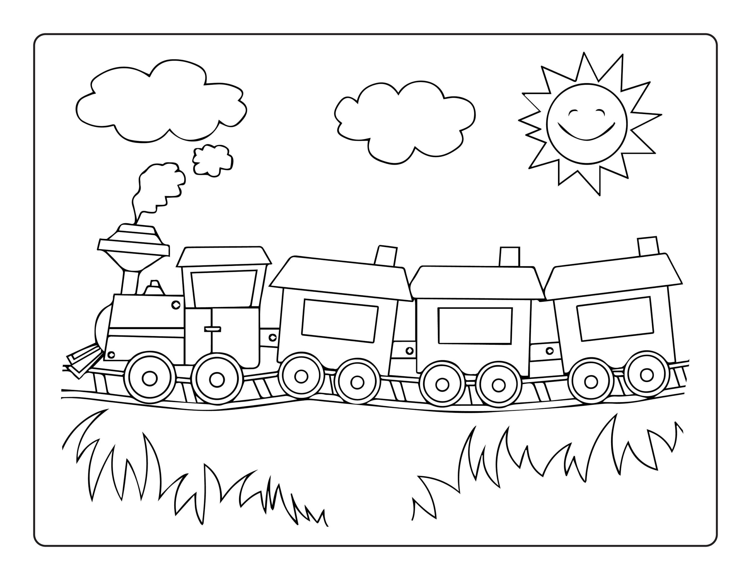 Train Coloring Pages For Kids Etsy Train Coloring Pages For Kids Etsy