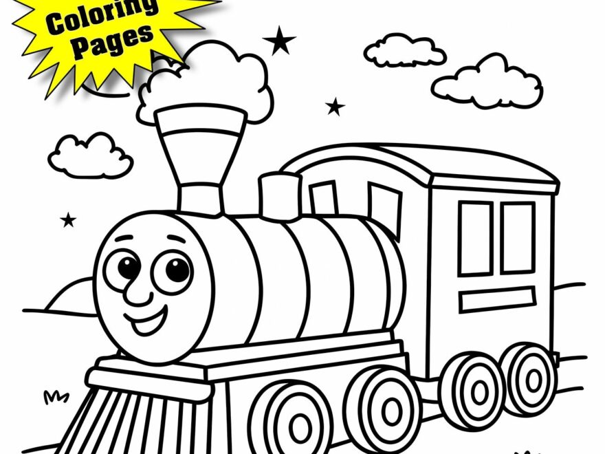 Trains Printable 25 Coloring Pages Trains Coloring Book 25 Train Coloring Pages Instant Download Choo Choo Train Printable PDF File Etsy
