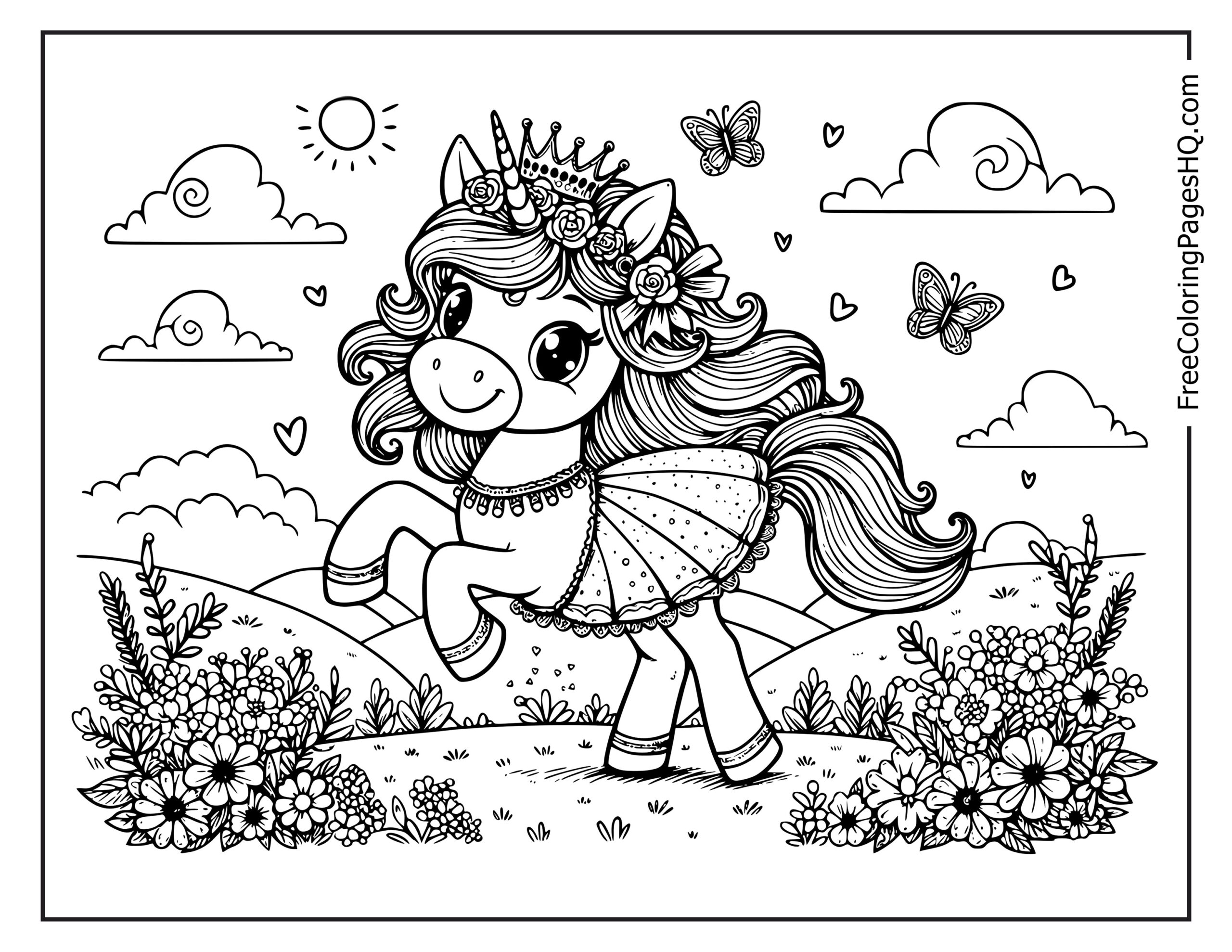 printable unicorn coloring pages