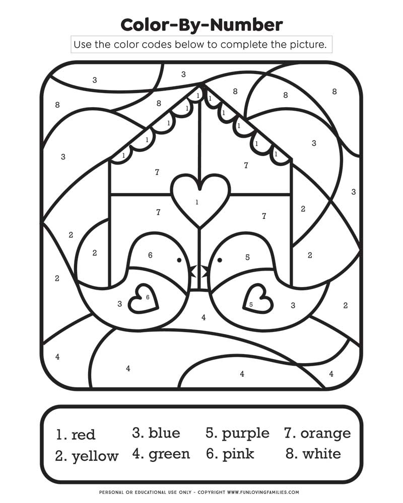Valentine s Day Color By Number Free Printable PDF Fun Loving Families Valentine s Day Color By Number Free Printable PDF Fun Loving Families