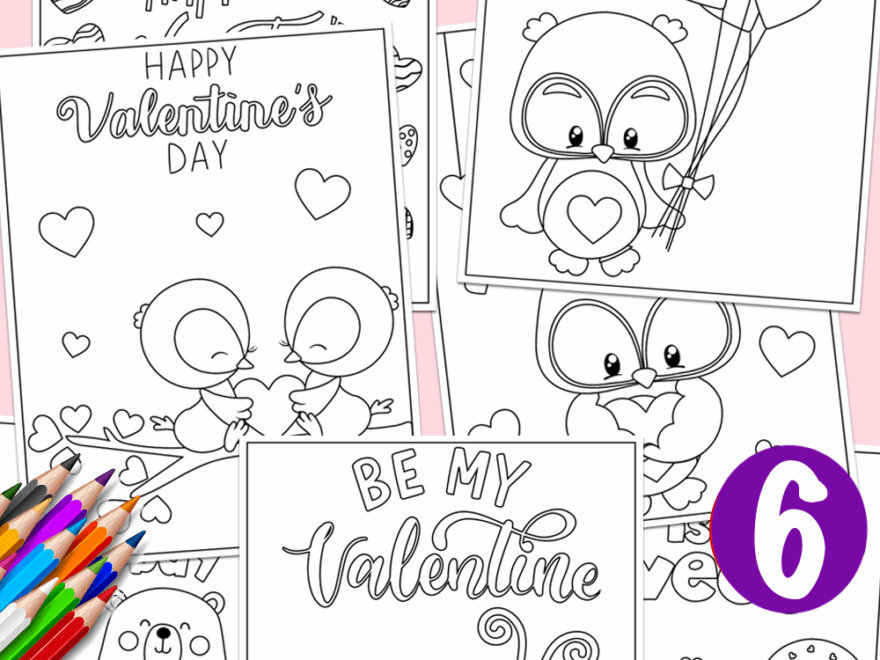 Valentine s Day Coloring Sheets OhMy Creative Shop