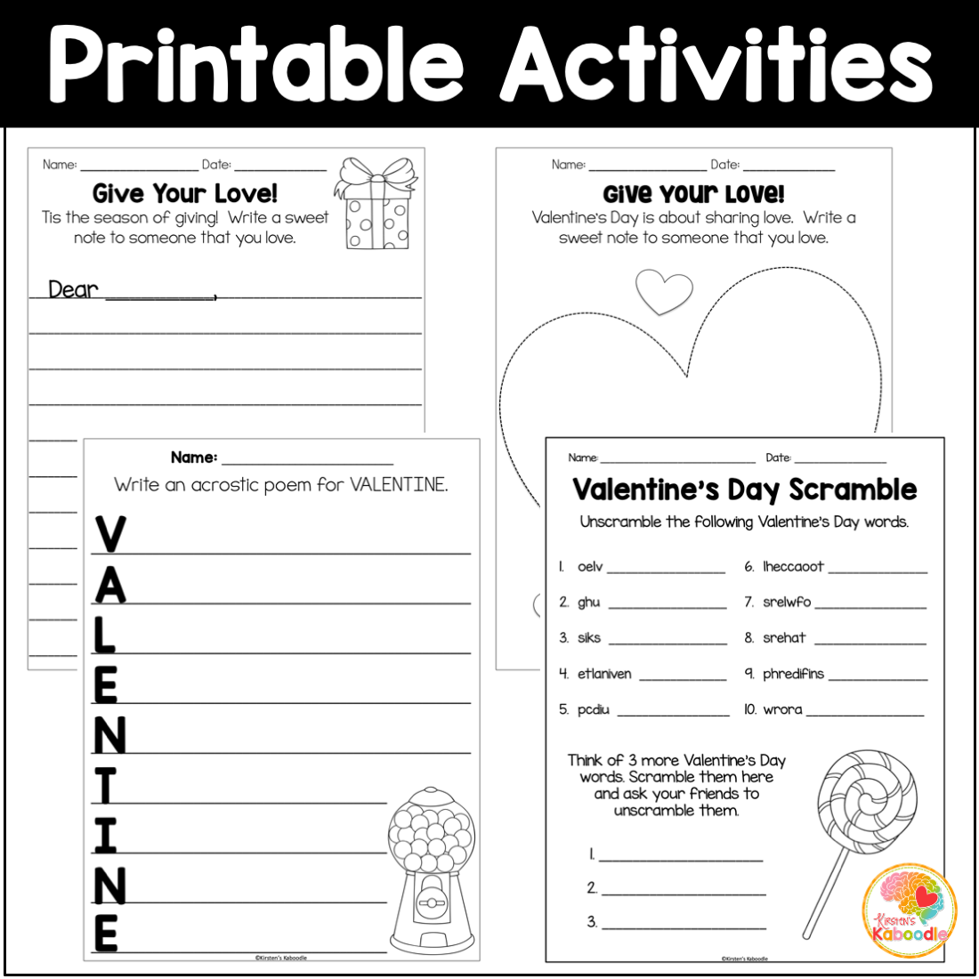 Valentine s Day Literacy Activities Worksheets Made By Teachers Valentine s Day Literacy Activities Worksheets Made By Teachers