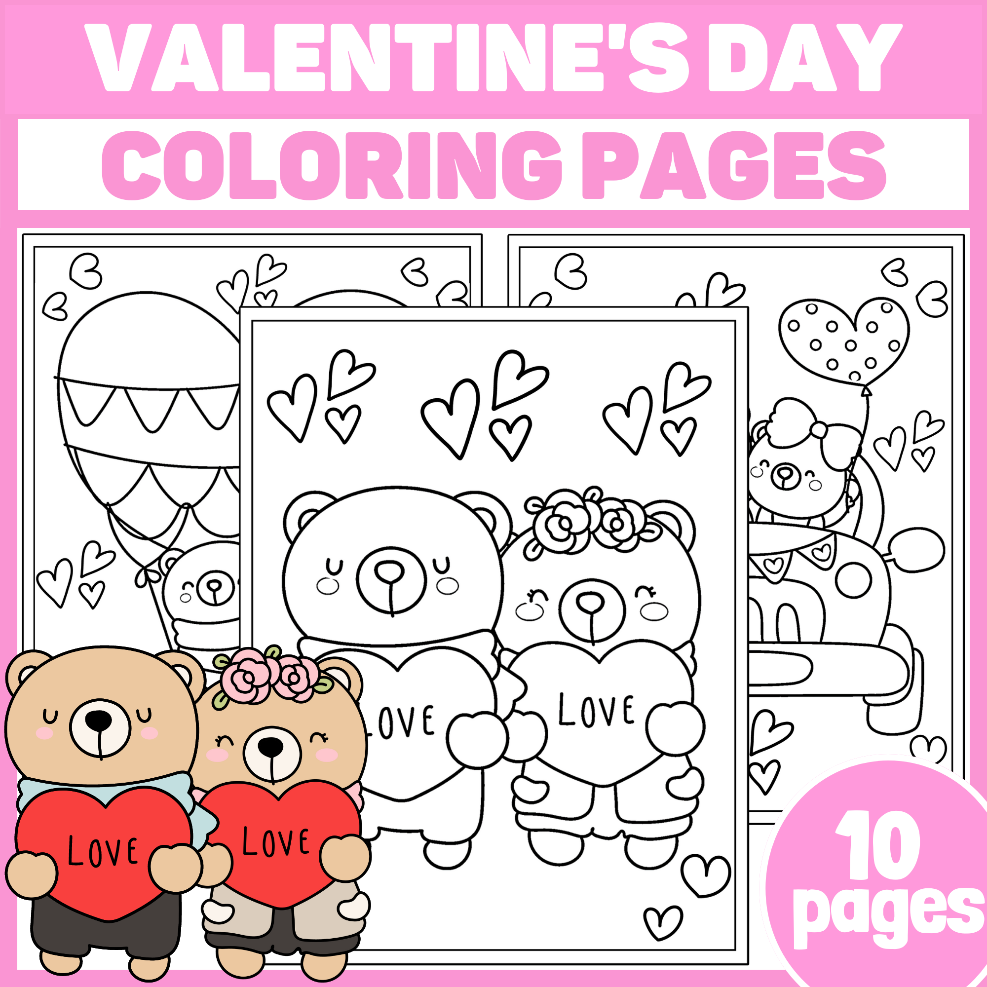 coloring pages valentines day