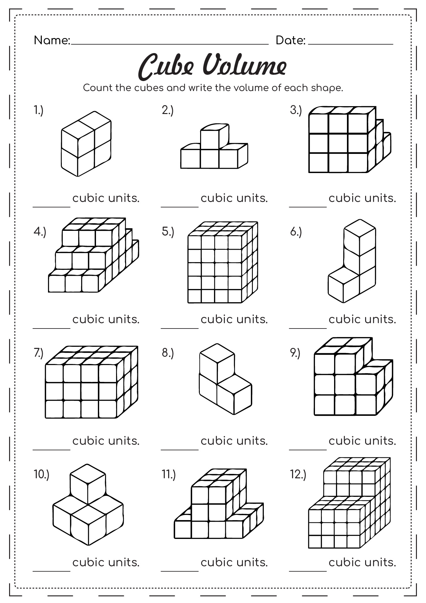 volume worksheets 5th grade volume worksheets 5th grade