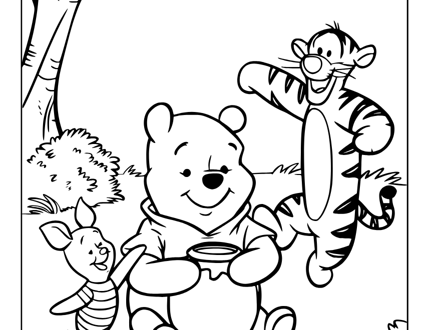 Winnie The Pooh Coloring Pages 25 Free Printable PDF