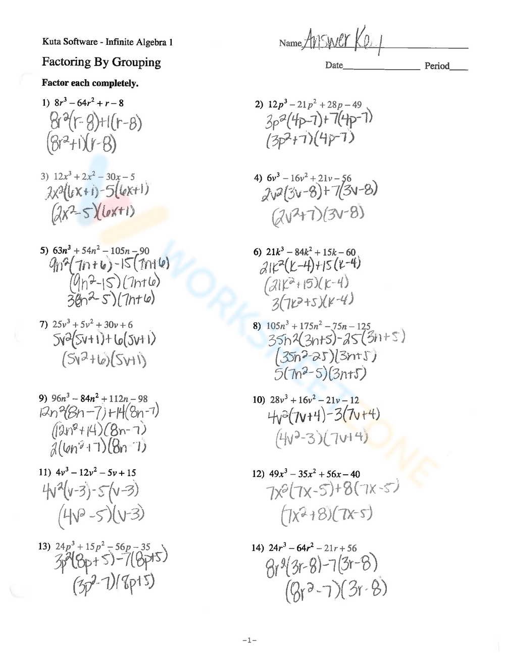 Worksheet Factoring By Grouping Worksheet Worksheets Library Worksheet Factoring By Grouping Worksheet Worksheets Library