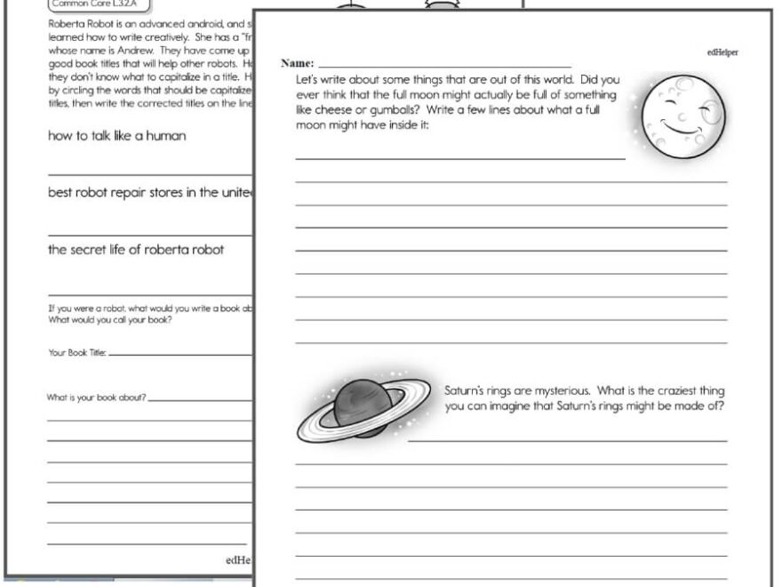 Writing Worksheets For Creative Kids Free PDF Printables EdHelper