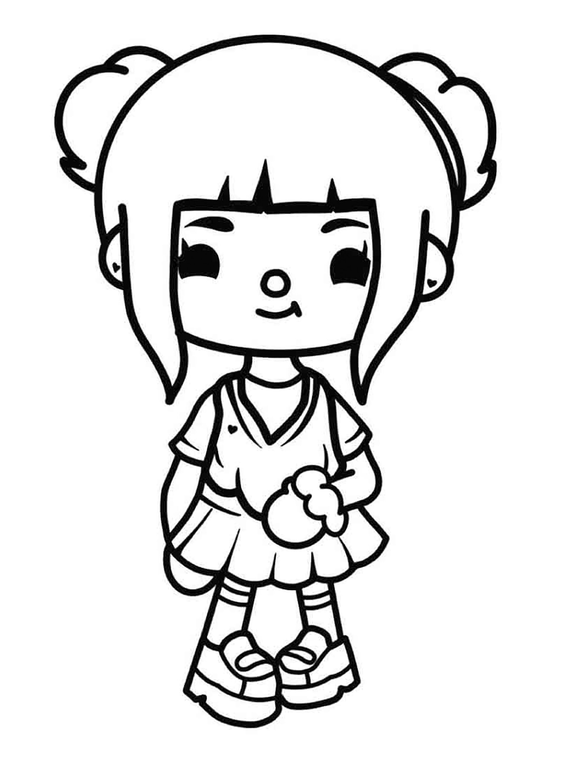 Young Girl From Toca Boca Toca Boca Coloring Pages