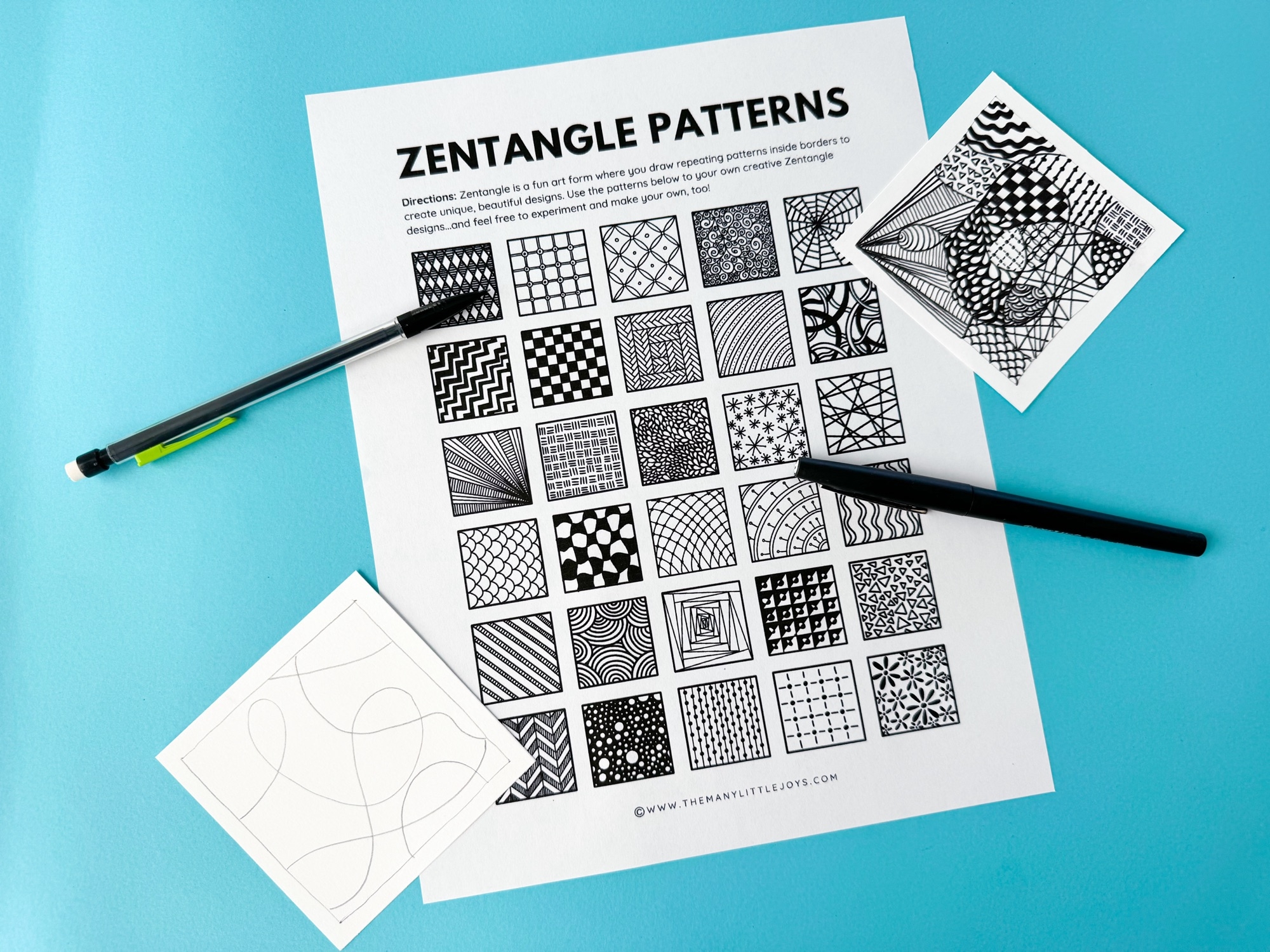Zentangle For Kids Easy Fun Exploratory Art with FREE Printable Patterns The Many Little Joys