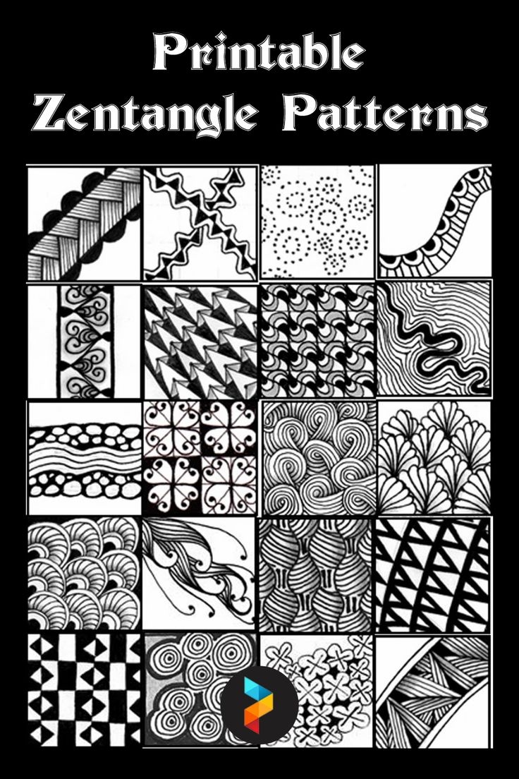Zentangle Patterns 10 Free PDF Printables Printablee