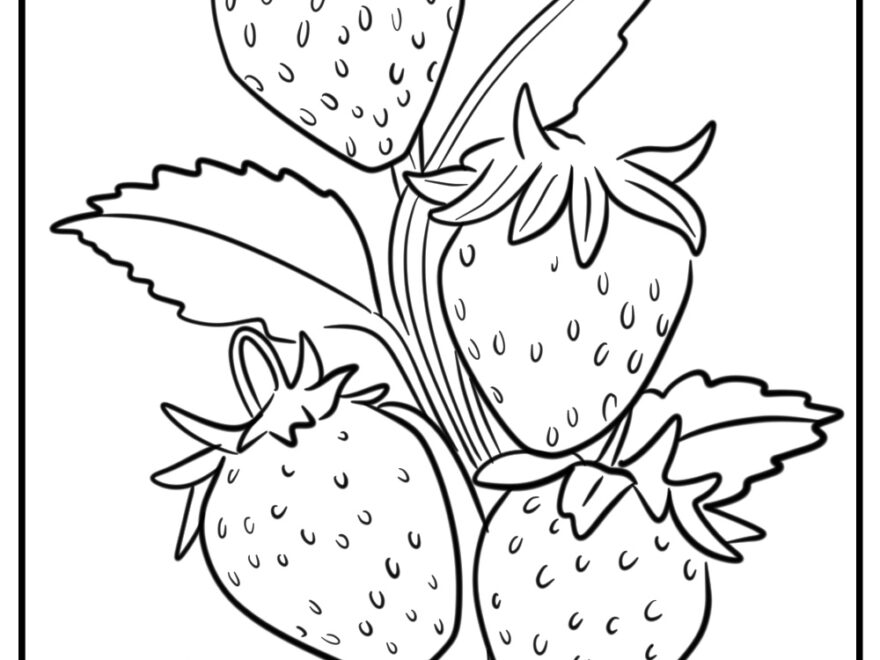 20 Strawberry Coloring Pages Free PDF Printables For Kids