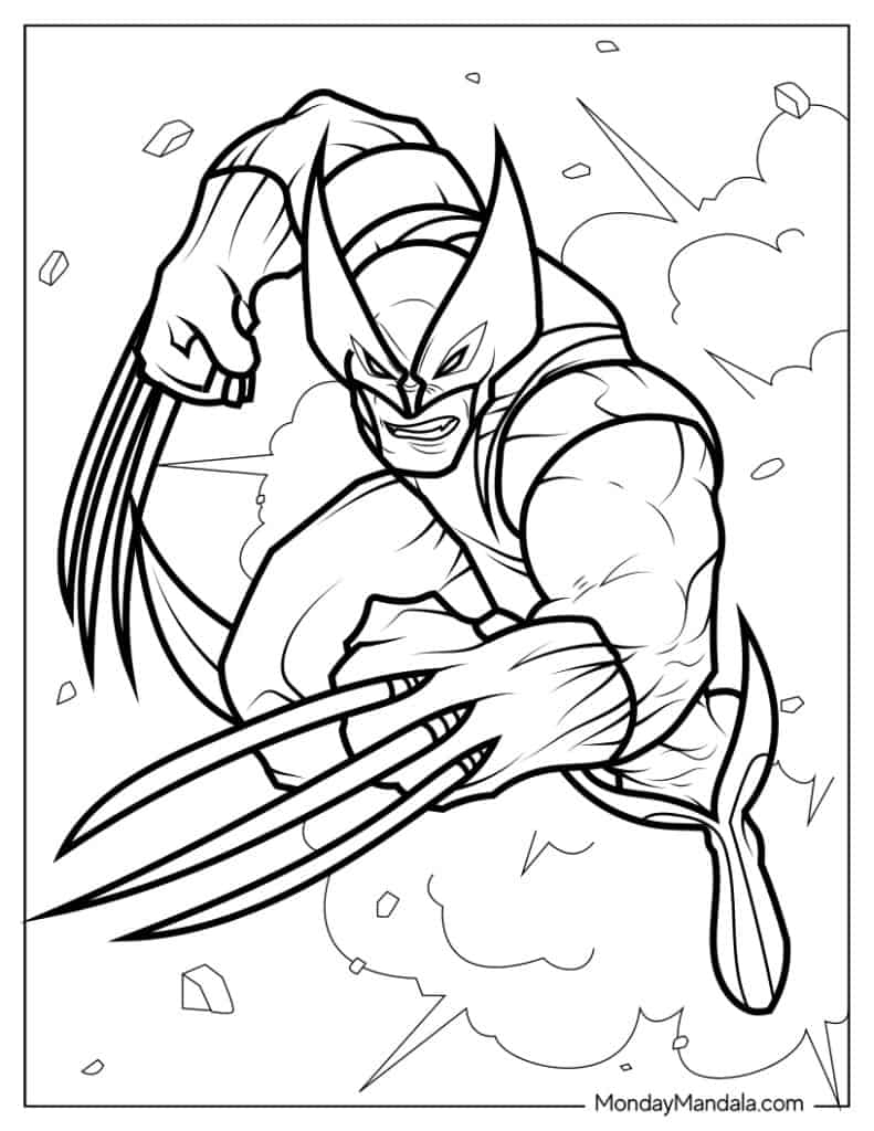 20 Wolverine Coloring Pages Free PDF Printables  20 Wolverine Coloring Pages Free PDF Printables