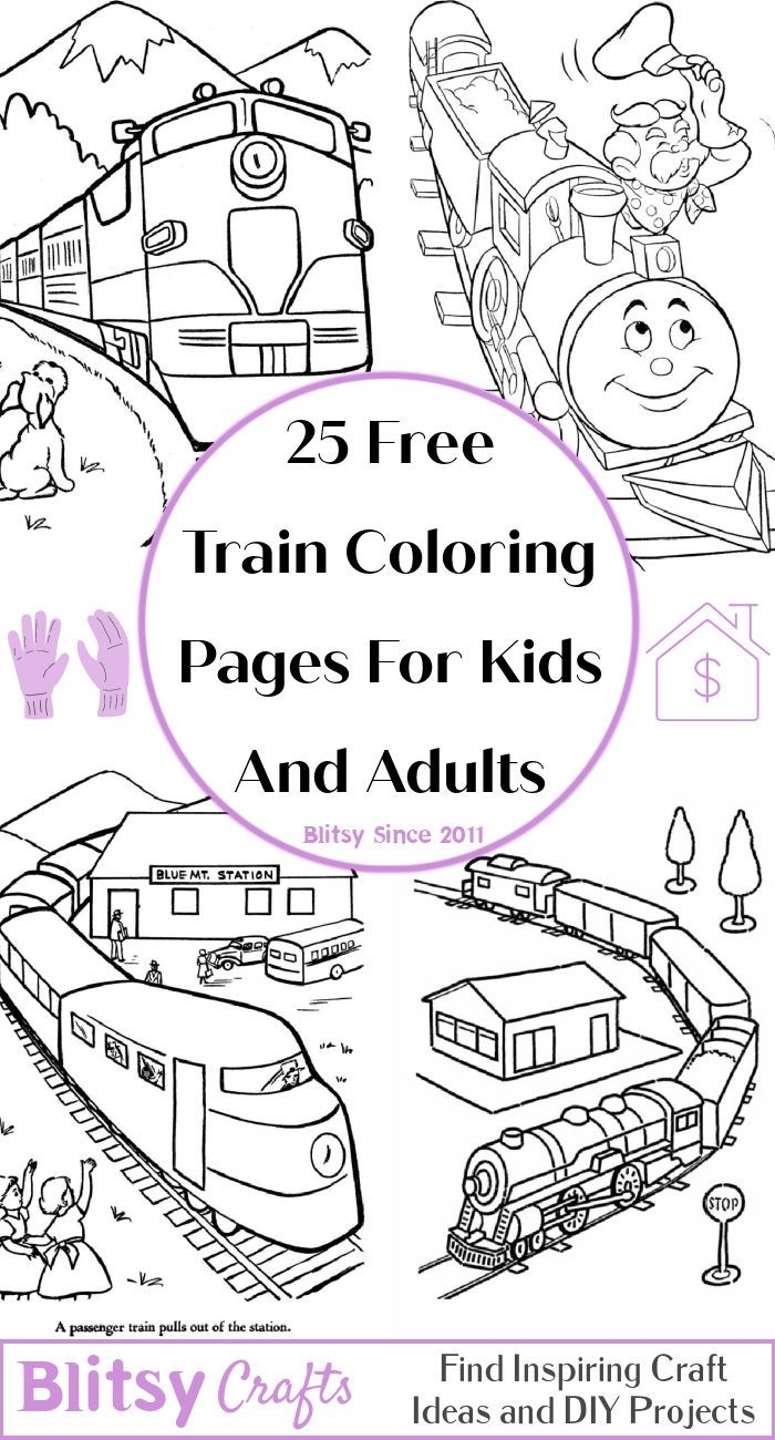25 Free Train Coloring Pages For Kids And Adults