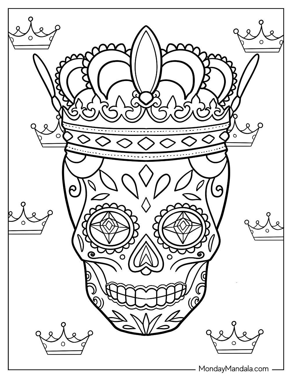 sugar skull coloring pages
