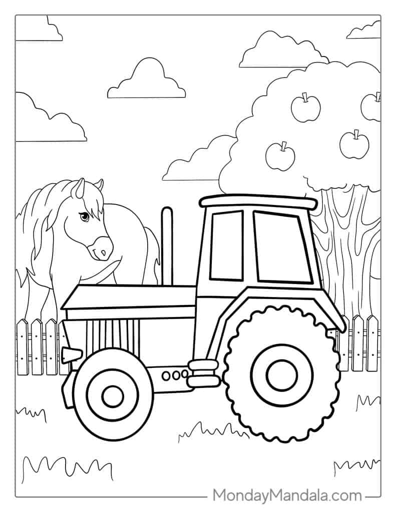 tractor printable coloring pages tractor printable coloring pages