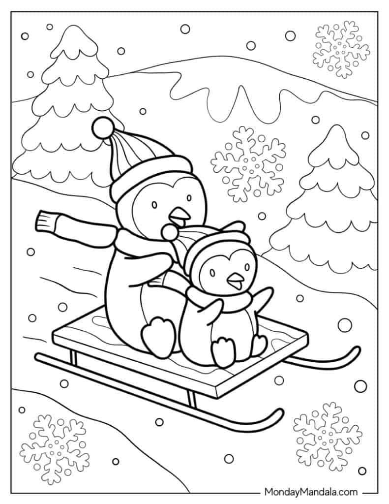 60 Winter Coloring Pages Free PDF Printables  60 Winter Coloring Pages Free PDF Printables