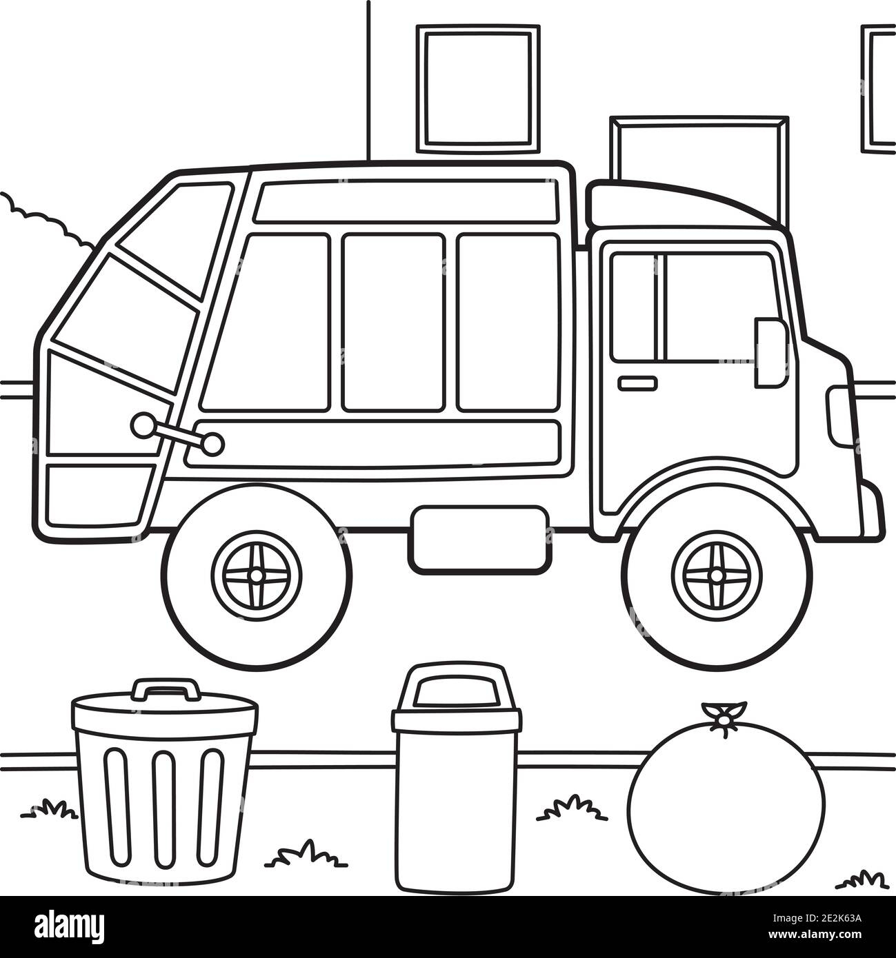 trash truck coloring page trash truck coloring page