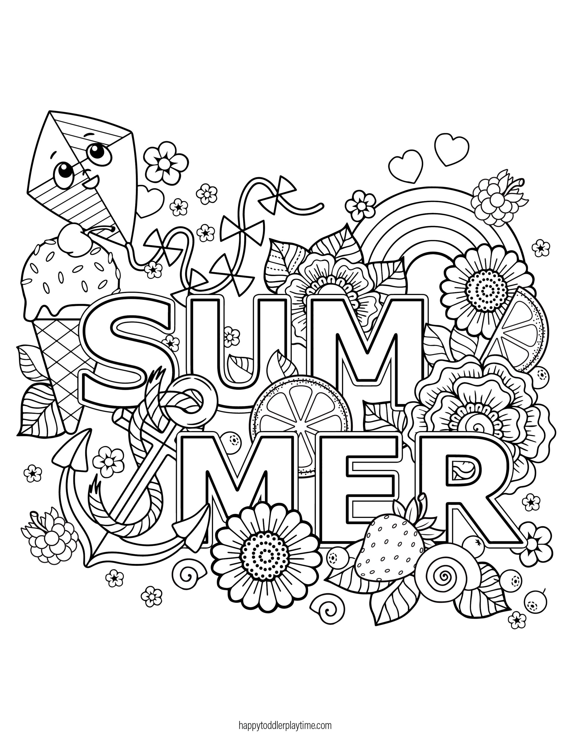 summer free coloring pages