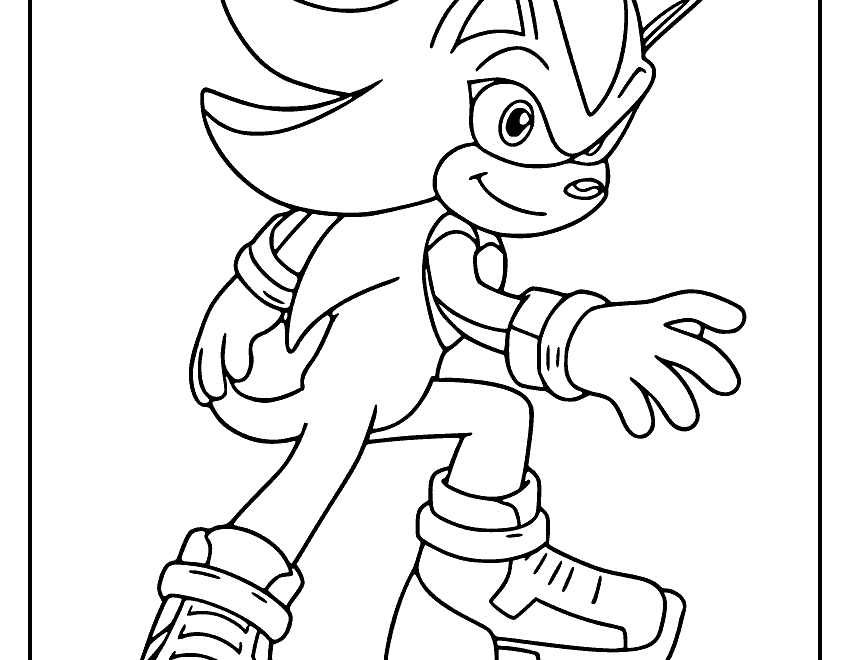 Super Shadow Coloring Page Sketch Repo