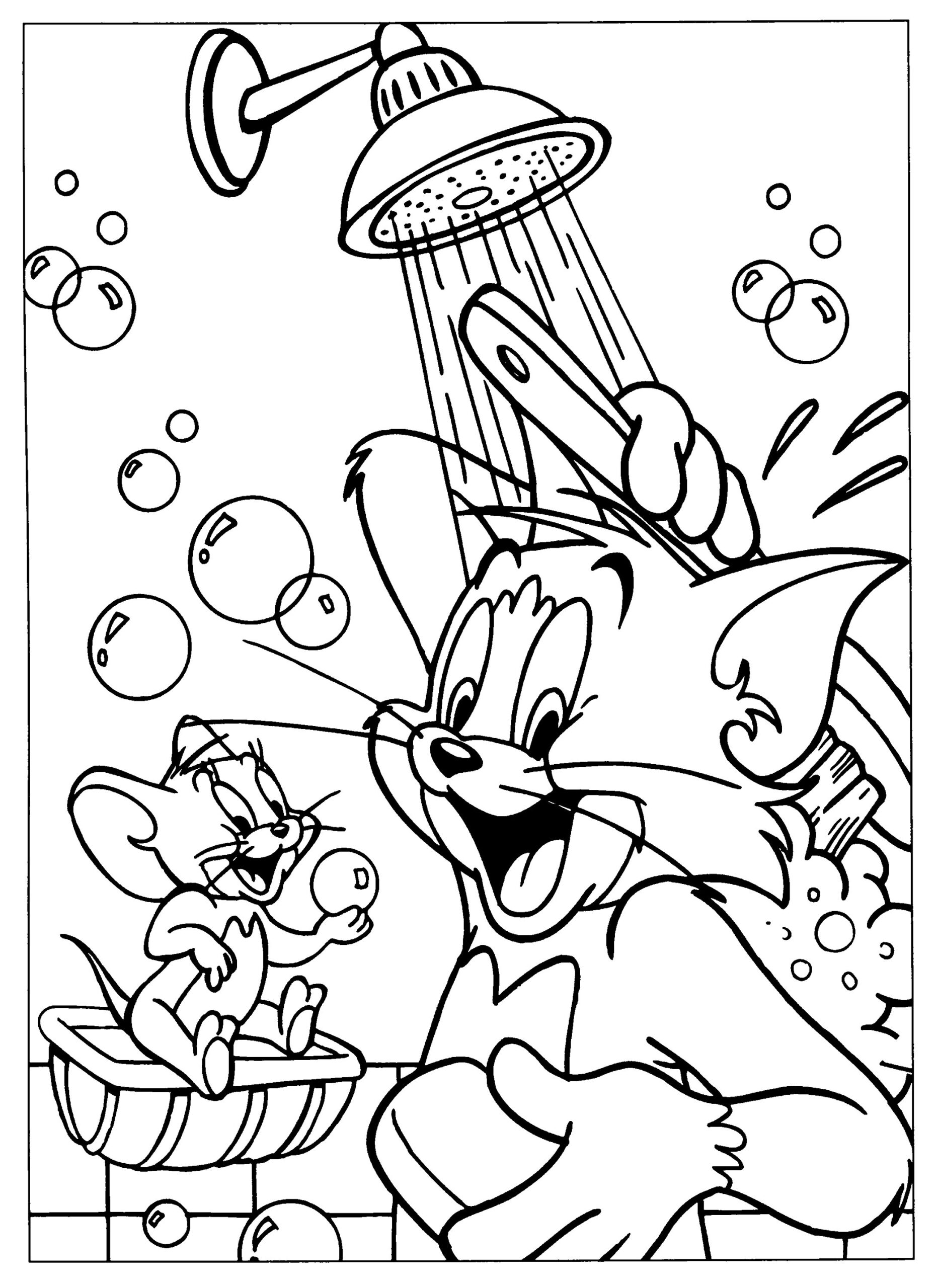 Tom And Jerry Coloring Pages Etsy Tom And Jerry Coloring Pages Etsy