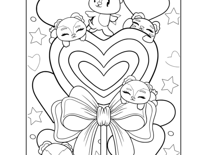 Valentine s Day Cut Animals Coloring Pages Winter Valentines Day Coloring Book Made By Teachers