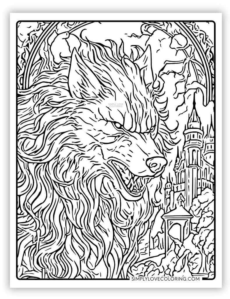 Werewolf Coloring Pages Free PDF Printables Simply Love Coloring Werewolf Coloring Pages Free PDF Printables Simply Love Coloring