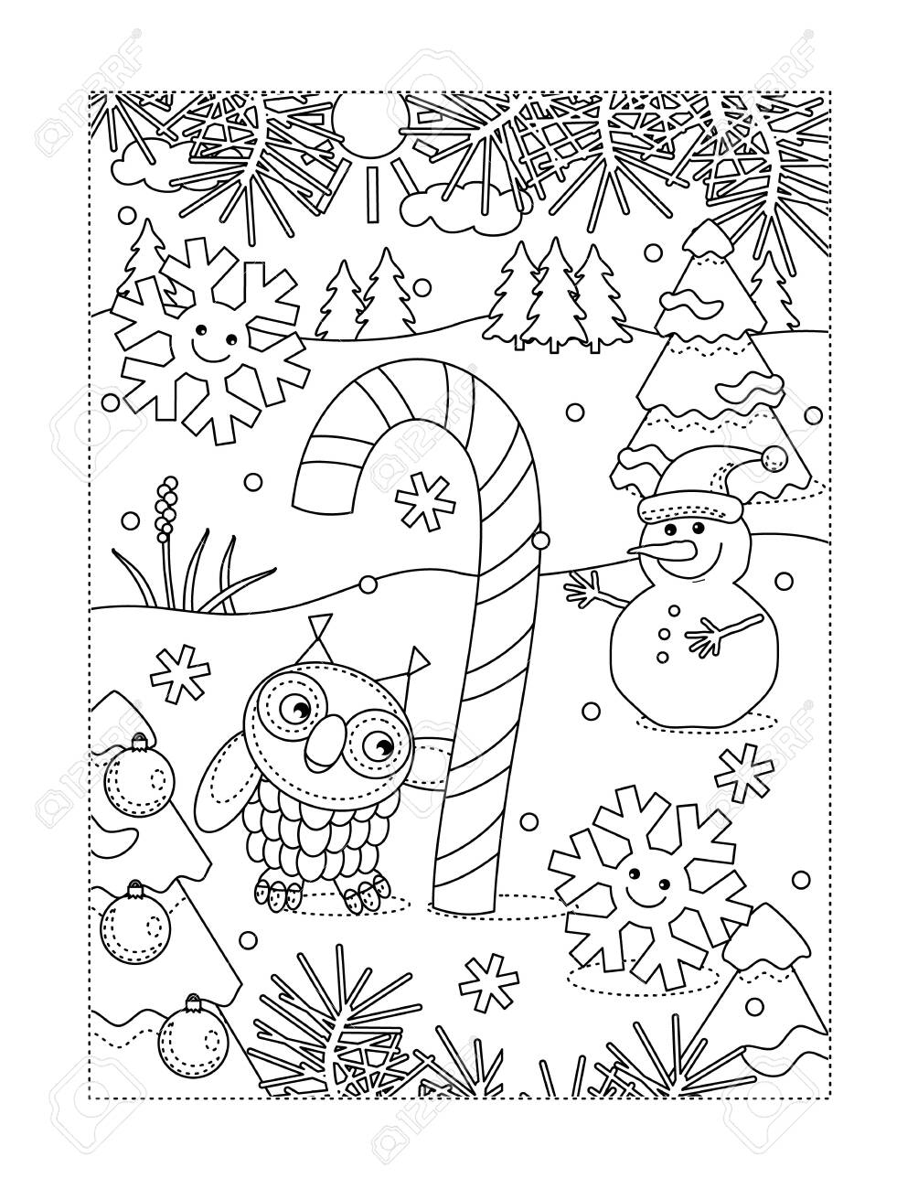 winter holiday coloring pages