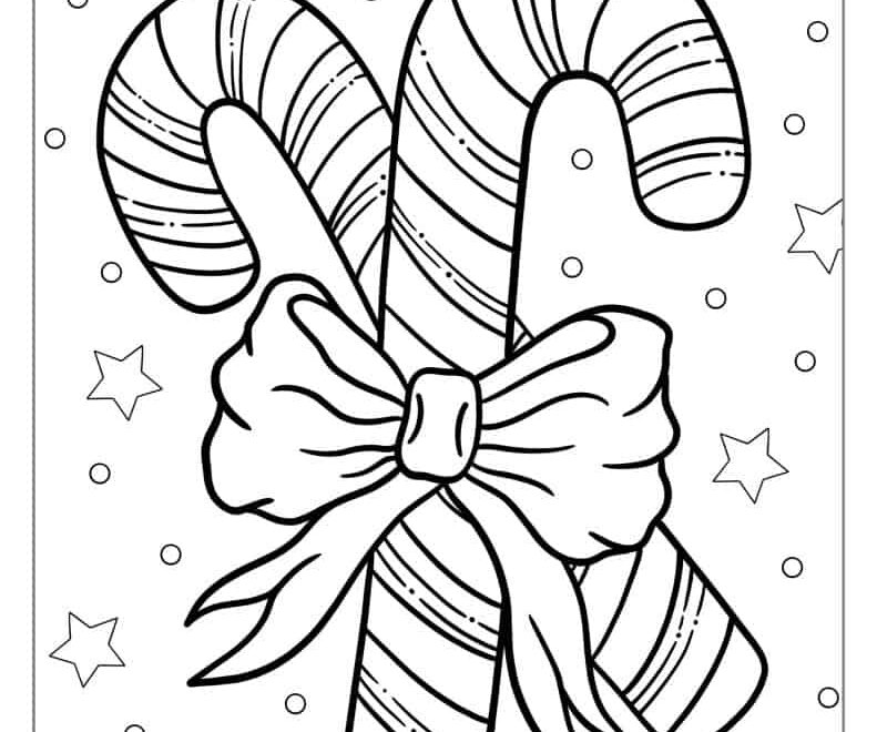 22 Candy Cane Coloring Pages Free PDF Printables