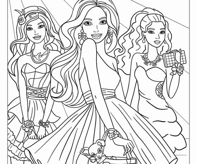 58 Barbie Coloring Pages Free PDF Printables