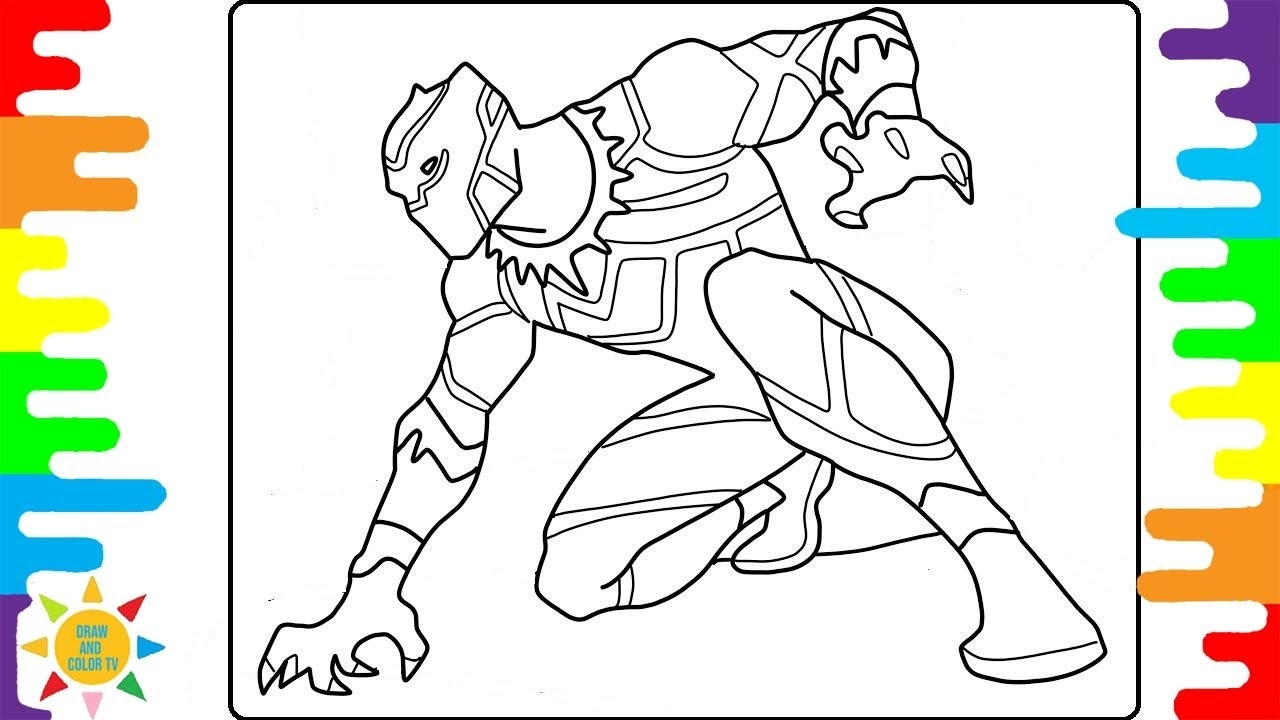 black panther coloring page black panther coloring page